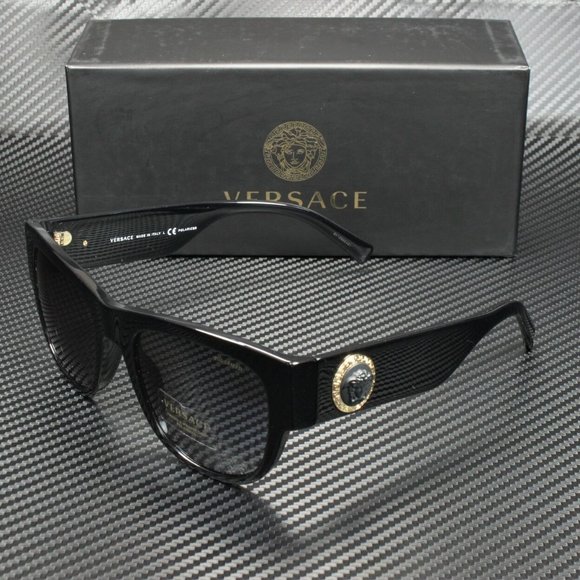 Versace Black Polarized 55mm Sunglasses